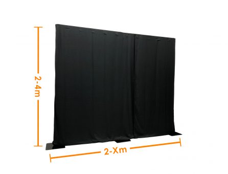 Master Partys pipe & drape zwart huren