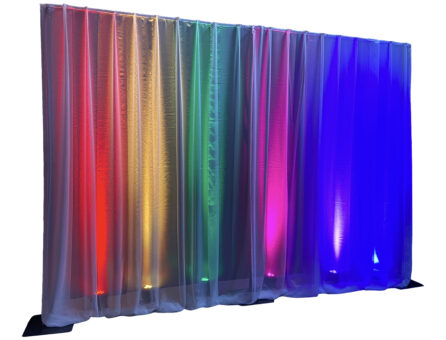 Master Partys voile pipe & drape huren