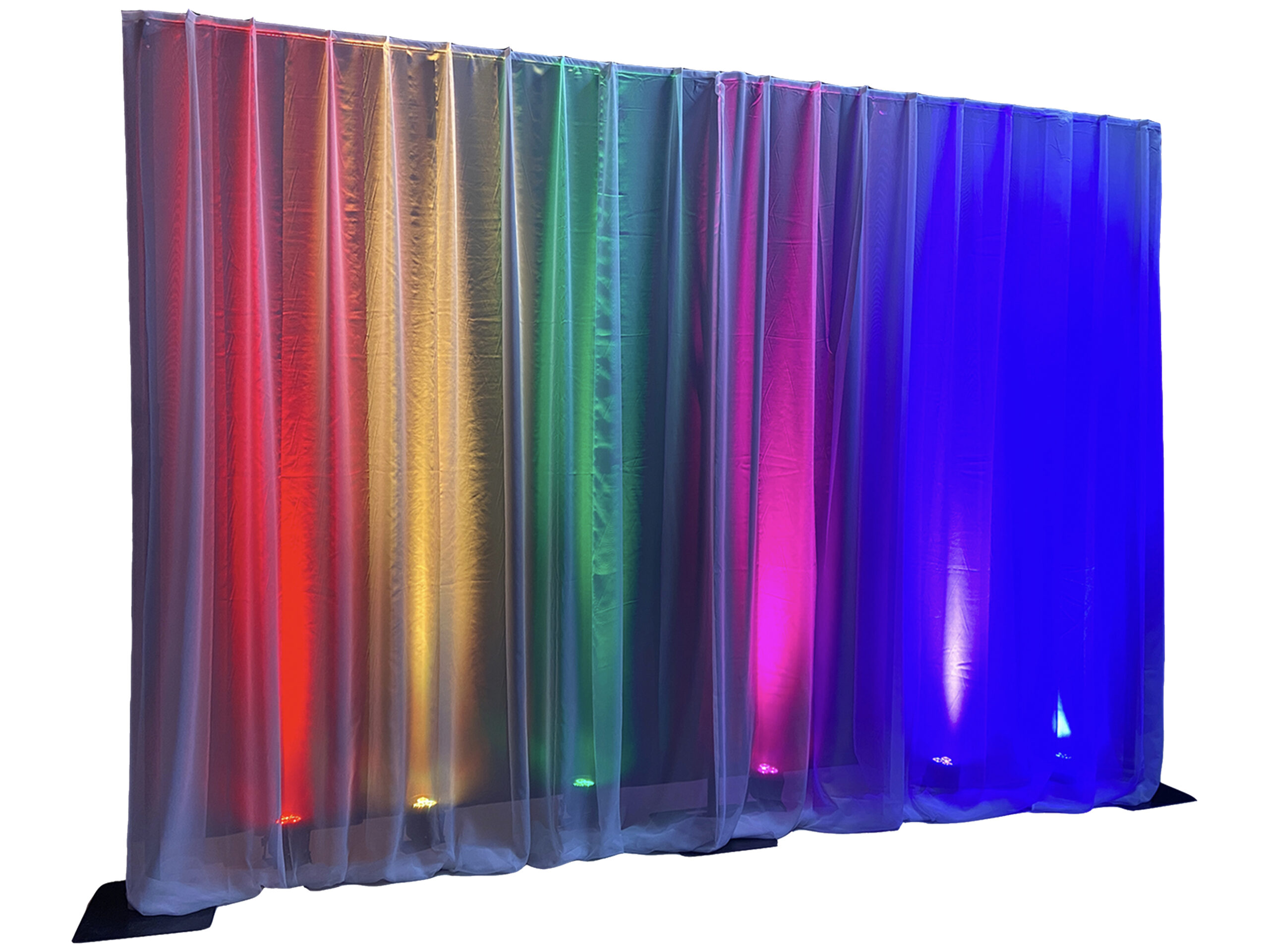 Master Partys voile pipe & drape huren