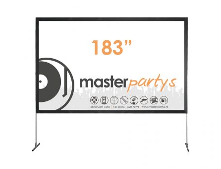 Master Partys beamerscherm 183" huren