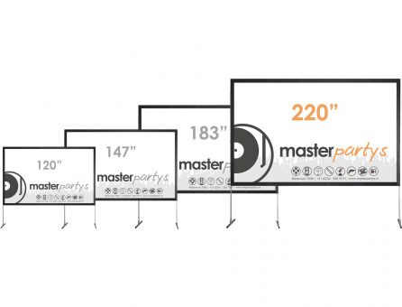Master Partys beamerscherm 220" huren