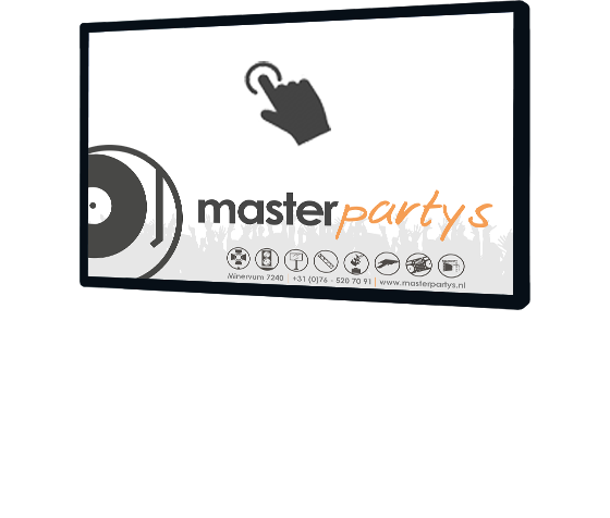 Master Partys touchscreen huren